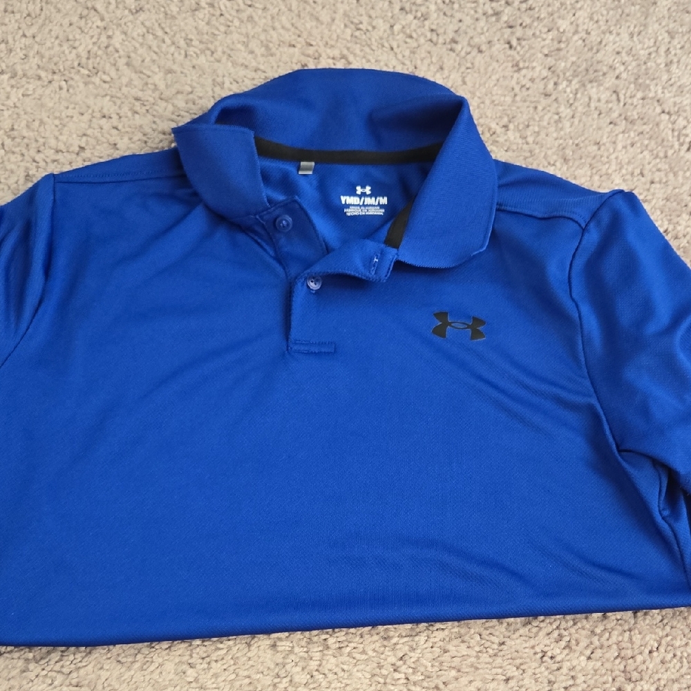 Under Armour Kid's Royal Blue Polo